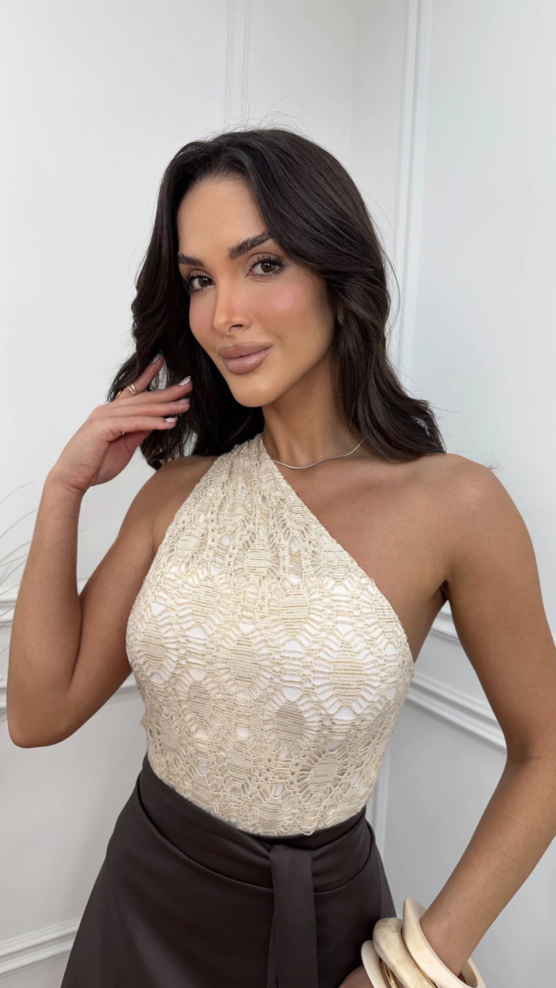 Body Jessica Lurex Macramê