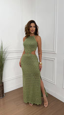 Vestido Tricot Vazado Lanys