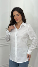 Camisa Branca 100% Algodão Botões