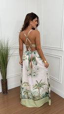 Vestido Longo Estampado Yana