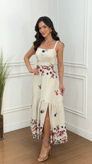 Vestido Linho Bordado Roberta