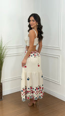 Vestido Linho Bordado Roberta