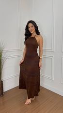 Vestido Tricot Maraísa Marrom