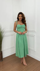 Vestido Viscose Pétala Verde