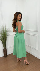 Vestido Viscose Pétala Verde